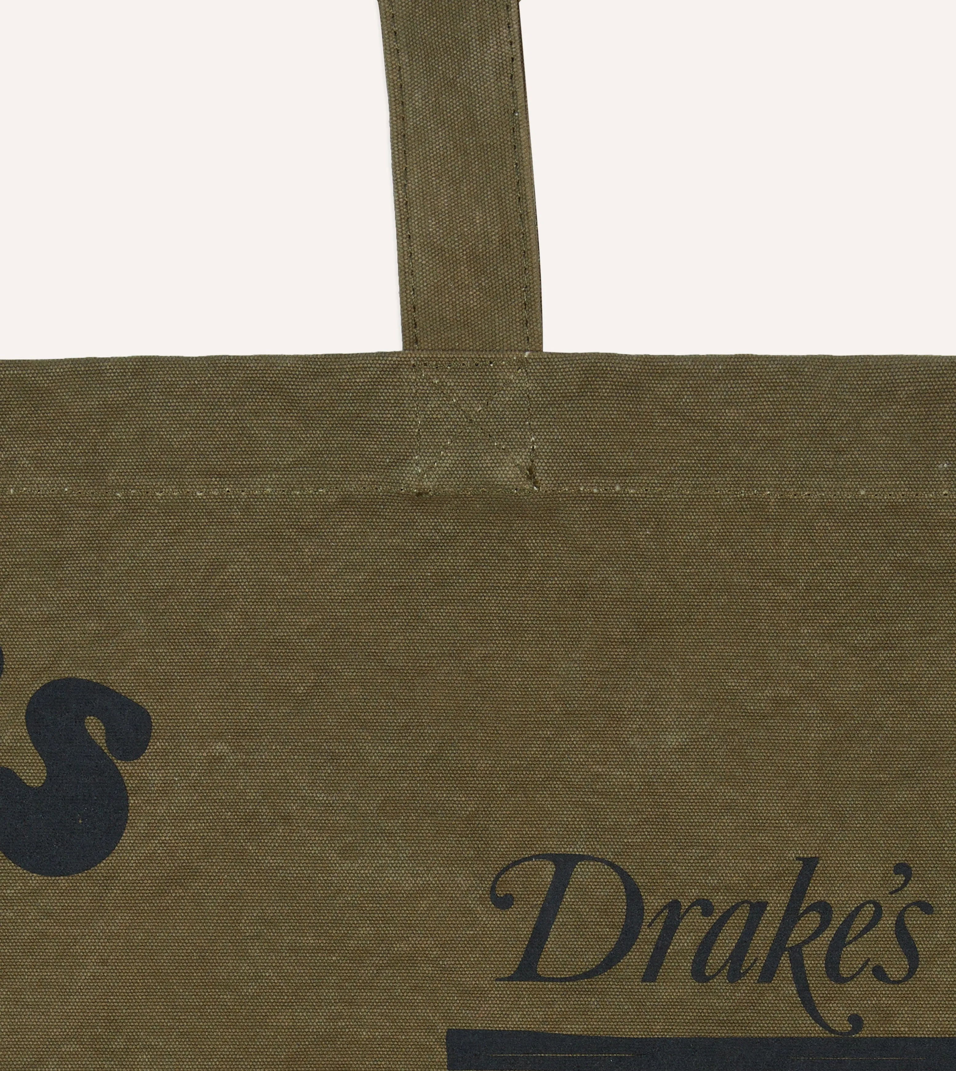 Drake's & Mr Camel Khaki Tote Bag