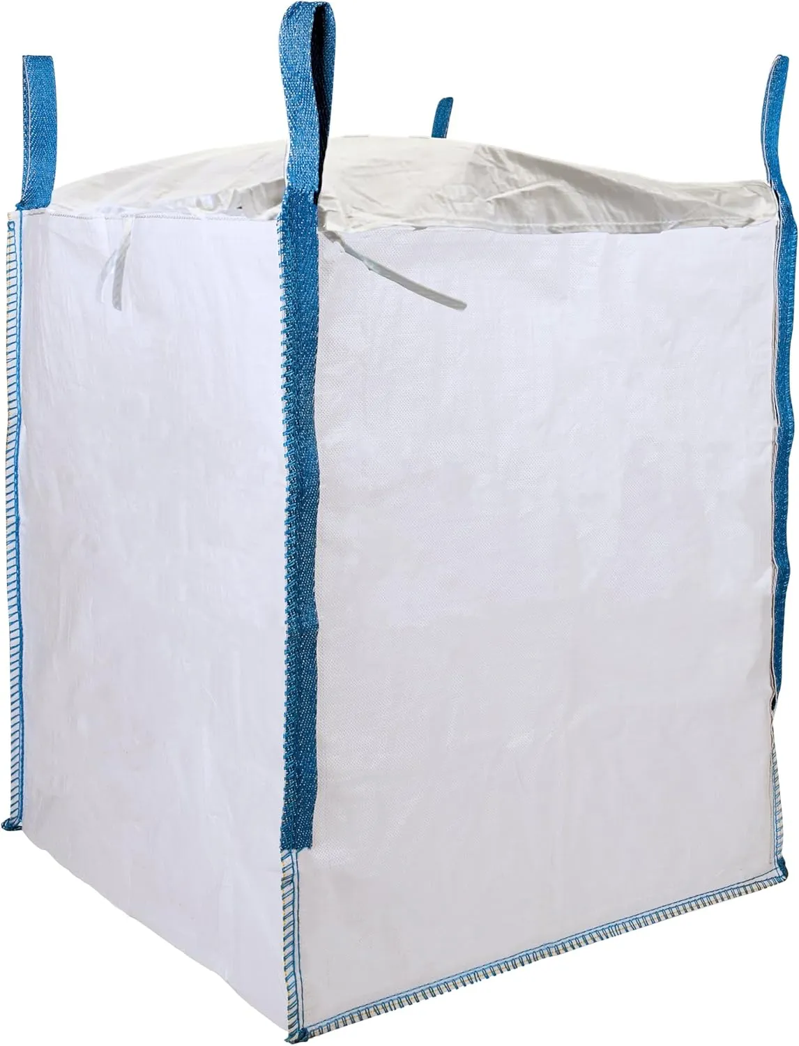 DURASACK Heavy Duty Builder's Bulk Bags 200-Gallon White Woven Polypropylene Contractor Trash Bags for Demo and Construction, Holds up to 2200 lbs, Flap Top