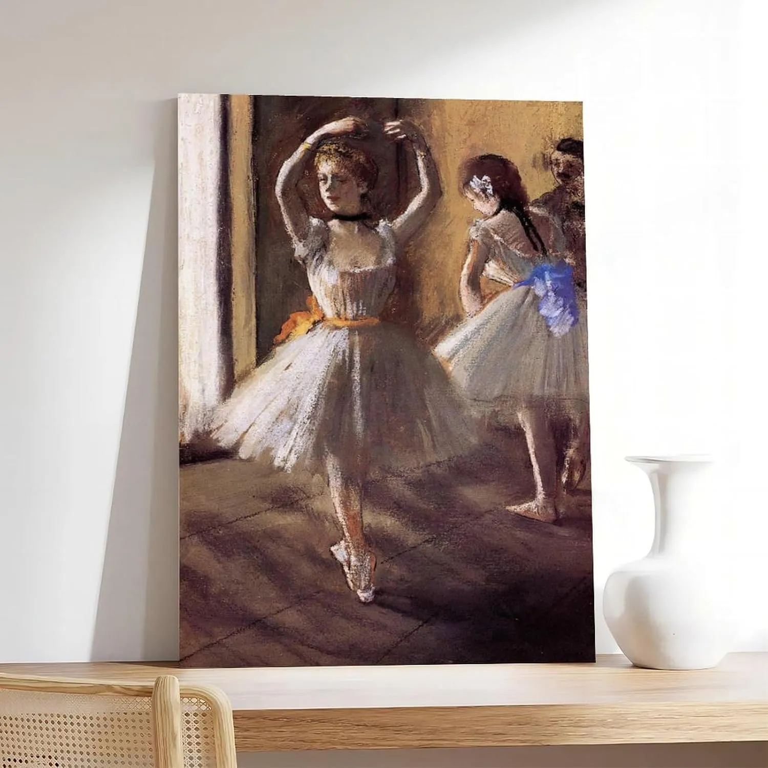 DUYIGCR Two Dancers in The Studio (Dance School) by Edgar Degas Art Wall Decoration Poster Family Bar Restaurant Garage Cafe Art Sign Gift Frame-style 20x30inch(50x75cm)