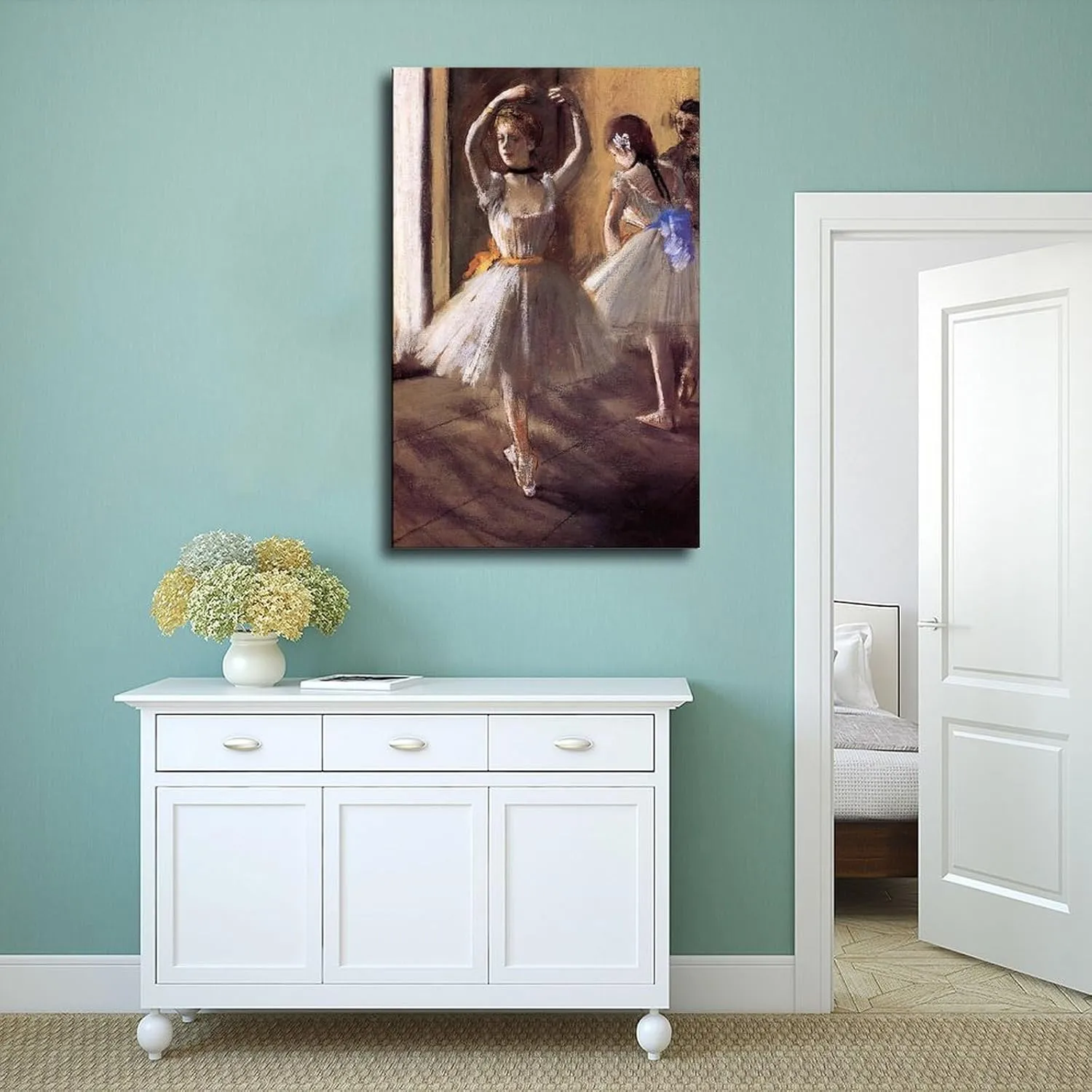 DUYIGCR Two Dancers in The Studio (Dance School) by Edgar Degas Art Wall Decoration Poster Family Bar Restaurant Garage Cafe Art Sign Gift Frame-style 20x30inch(50x75cm)