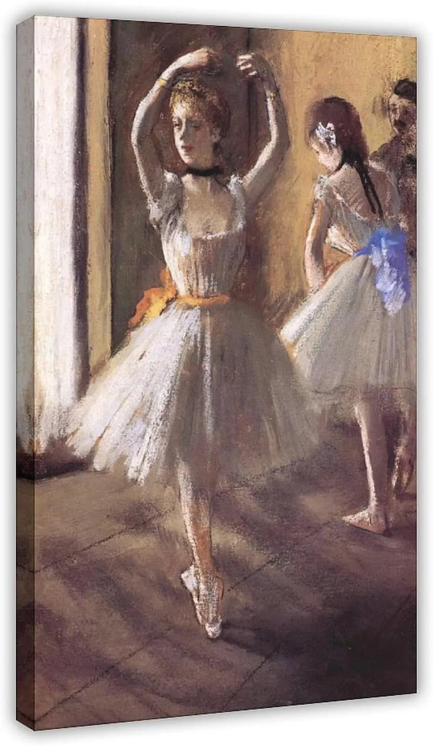 DUYIGCR Two Dancers in The Studio (Dance School) by Edgar Degas Art Wall Decoration Poster Family Bar Restaurant Garage Cafe Art Sign Gift Frame-style 20x30inch(50x75cm)