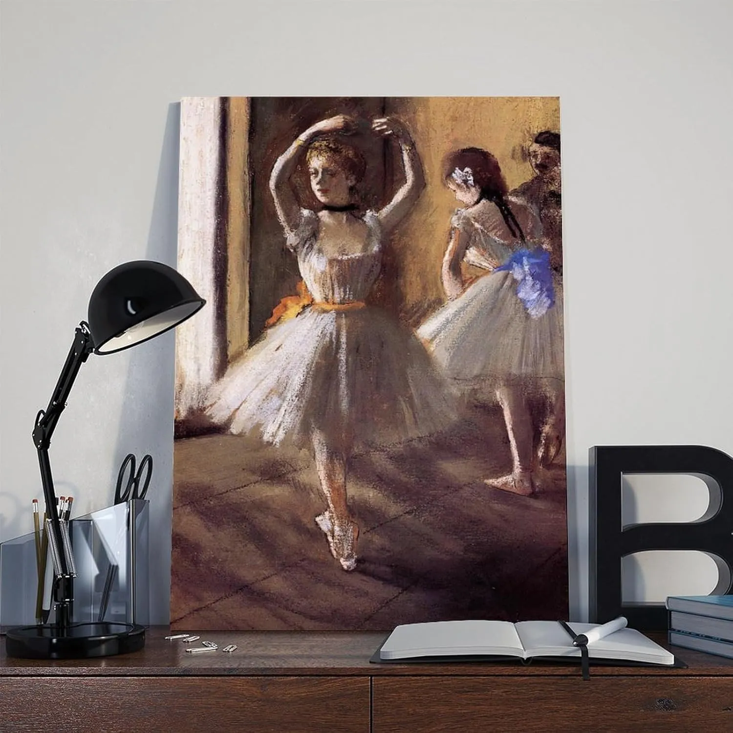 DUYIGCR Two Dancers in The Studio (Dance School) by Edgar Degas Art Wall Decoration Poster Family Bar Restaurant Garage Cafe Art Sign Gift Frame-style 20x30inch(50x75cm)