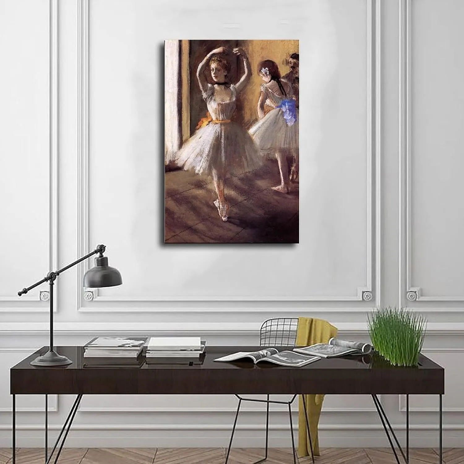 DUYIGCR Two Dancers in The Studio (Dance School) by Edgar Degas Art Wall Decoration Poster Family Bar Restaurant Garage Cafe Art Sign Gift Frame-style 20x30inch(50x75cm)