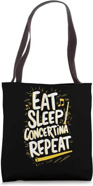 Eat Sleep Concertina Repeat Tote Bag