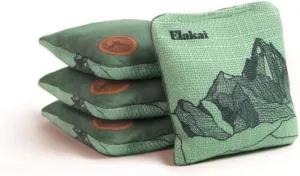 Elakai Cornhole Bags All Weather Dual Sided Slick and Stick Travel Size and Weight Set of 4 Aquamarine Teal 4 in x 4 in