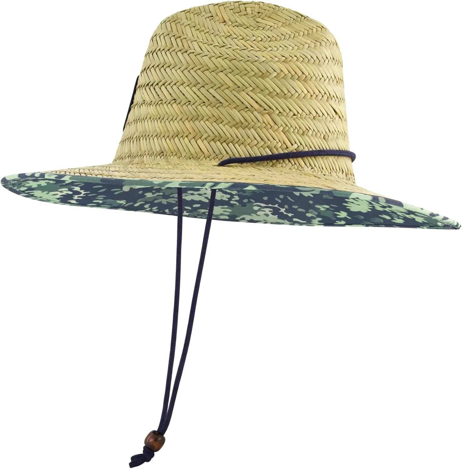 Element Beach, Seagrass Adult Lifeguard Wide Soft Brim with Logo, Large Straw Hat for Men and Women