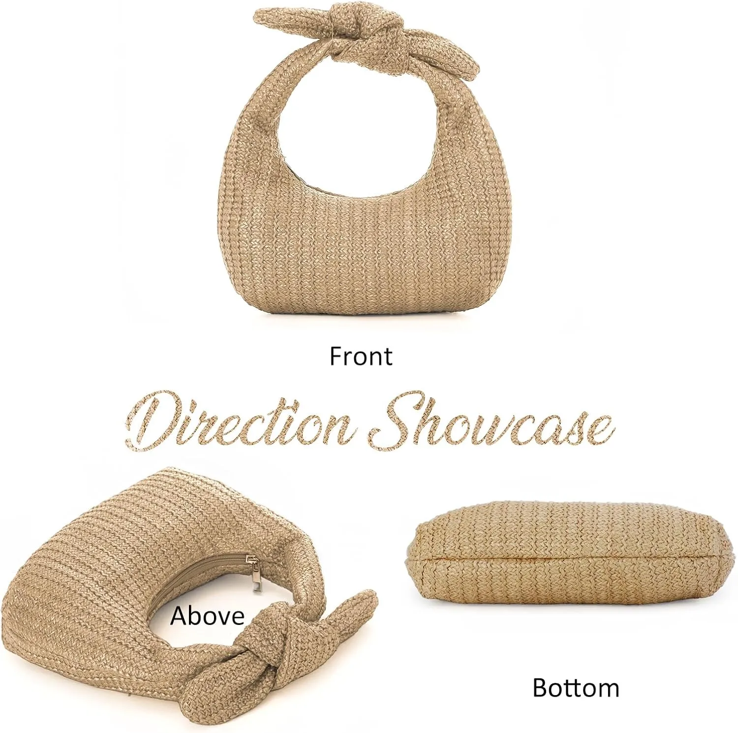 Emprier Bow Clutch Purse for Women Summer Beach Handbags Woven Clutch for Party Wedding Vacation 2025