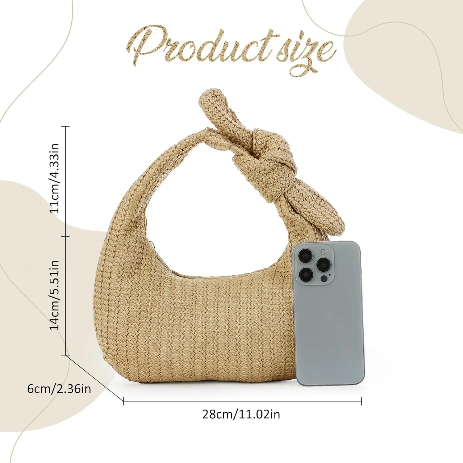 Emprier Bow Clutch Purse for Women Summer Beach Handbags Woven Clutch for Party Wedding Vacation 2025