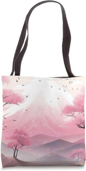 Ephemeral Serenity Pastel Canvas of Cherry Blossom Dreams Tote Bag