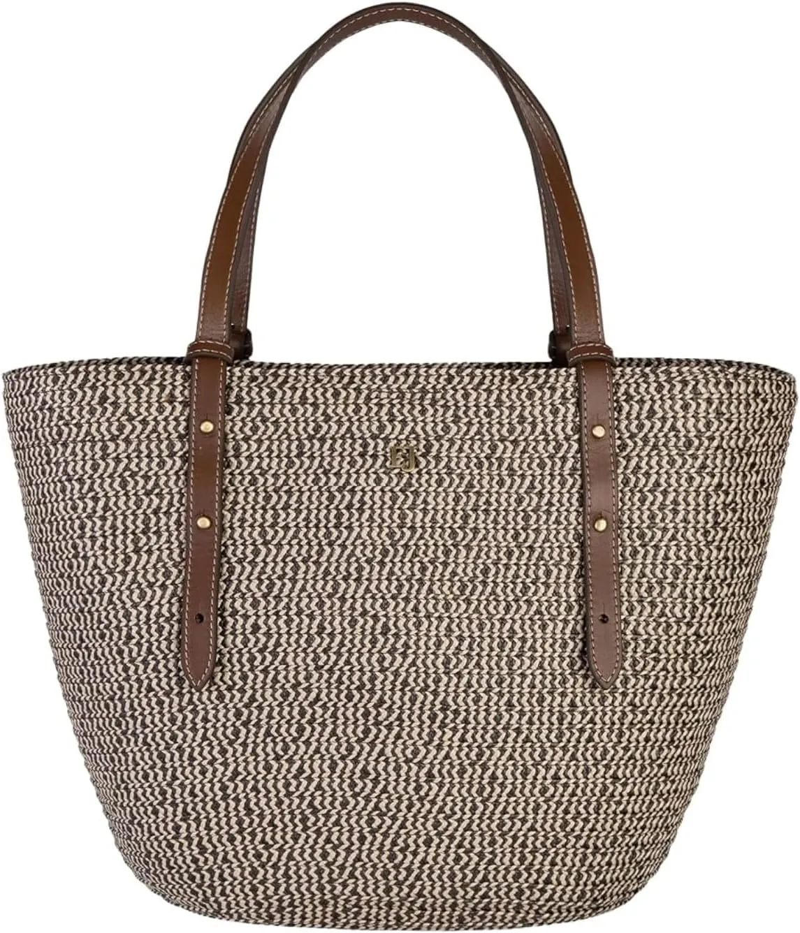 Eric Javits Eureka Squishee Straw Tote Bag for Women - Straw Beach Bags for Women with Zippered Small Canvas Tote Bag Pouch