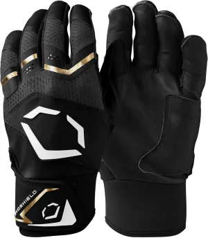 EvoShield Carbyne Youth Batting Gloves - Black, Youth Large
