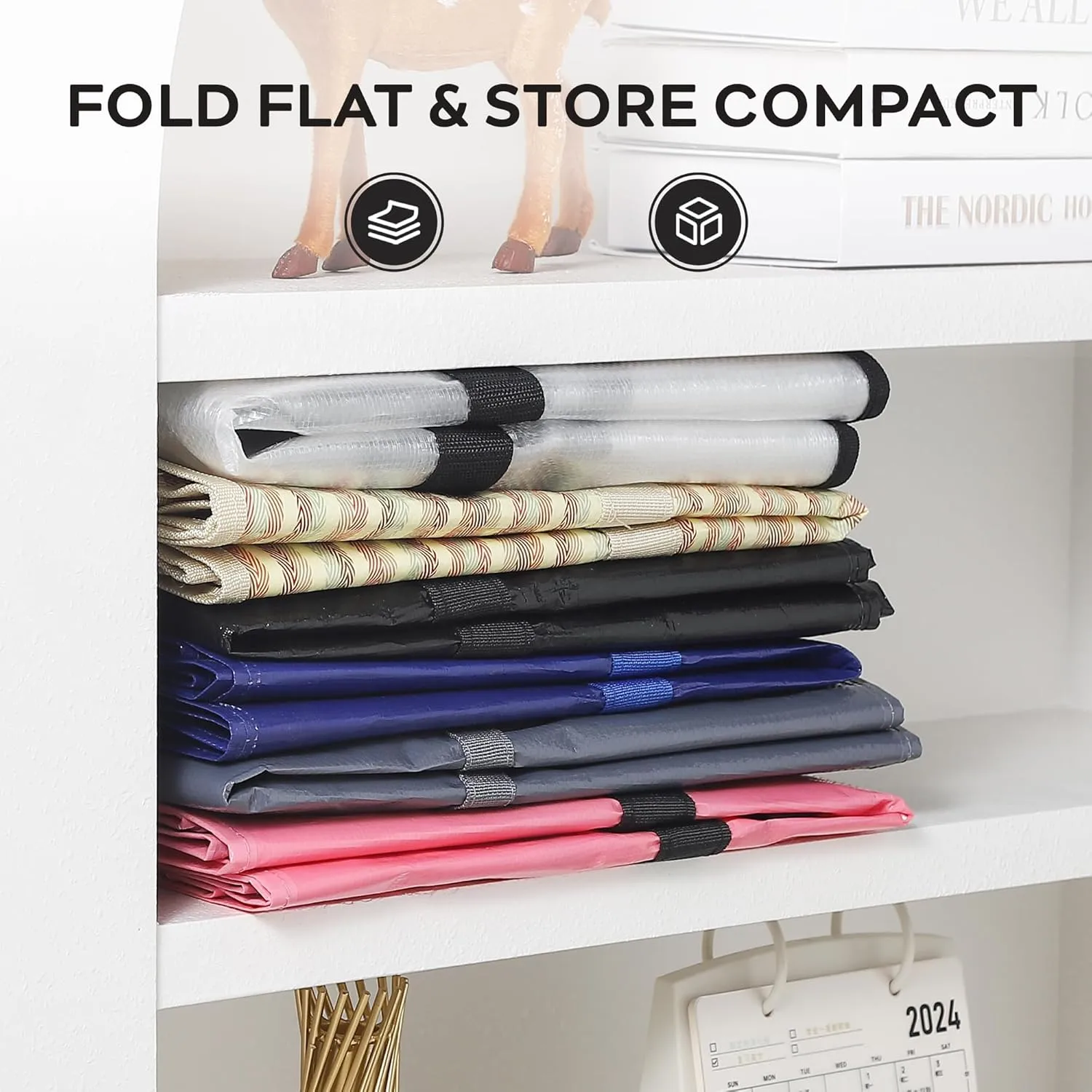 Extra Large Moving Bags, 6 Pack Black Heavy Duty Totes For Storage with Wrap Around Handles, Storage Bags for Space Saving, Alternative to Boxes & Bins