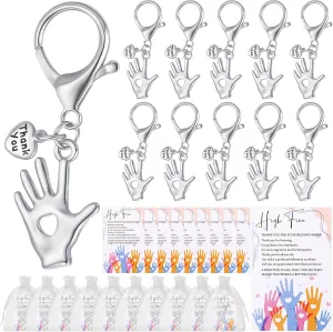 Faccito Employee Appreciation Gifts High Five Hand Keychains Thank You Gift for Volunteer Social Worker Teacher Coworker