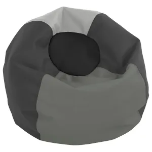 Factory Direct Partners 10477-GYLG SoftScape Classic 26" Junior Bean Bag Chair, Furniture for Kids, Perfect for Reading, Playing Video Games, Alternative Seating for Classrooms, Gray/Light Gray