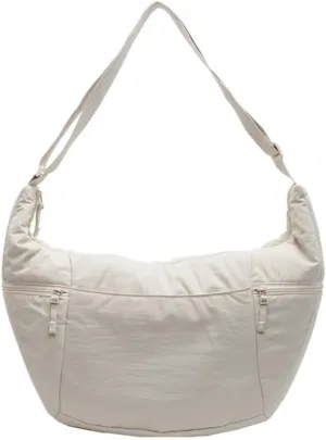 Fashionable Half Moon Crossbody Bag for Women Casual Satchel Practical Nylon Shoulder Bags for Everyday Needs