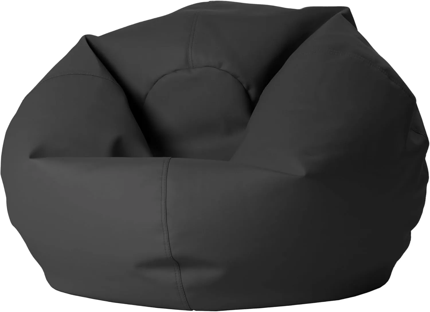 FDP 30" Vinyl Bean Bag Chair, Furniture for Kids and Teens, Perfect for Reading, Playing Video Games or Relaxing - Onyx