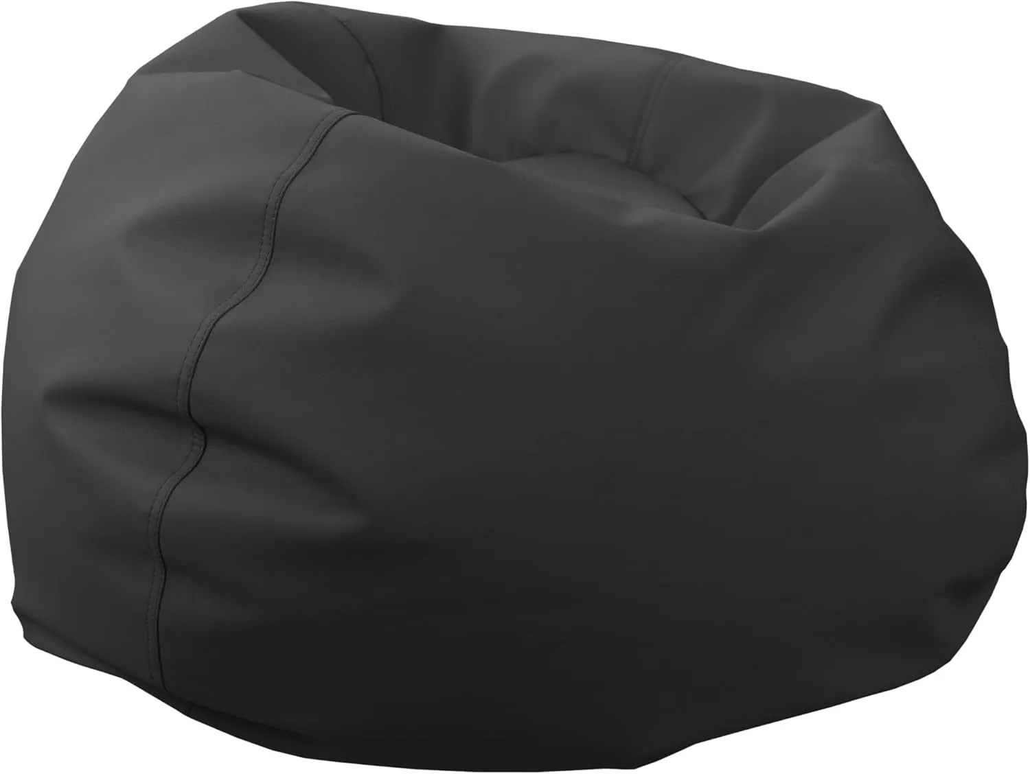 FDP 30" Vinyl Bean Bag Chair, Furniture for Kids and Teens, Perfect for Reading, Playing Video Games or Relaxing - Onyx
