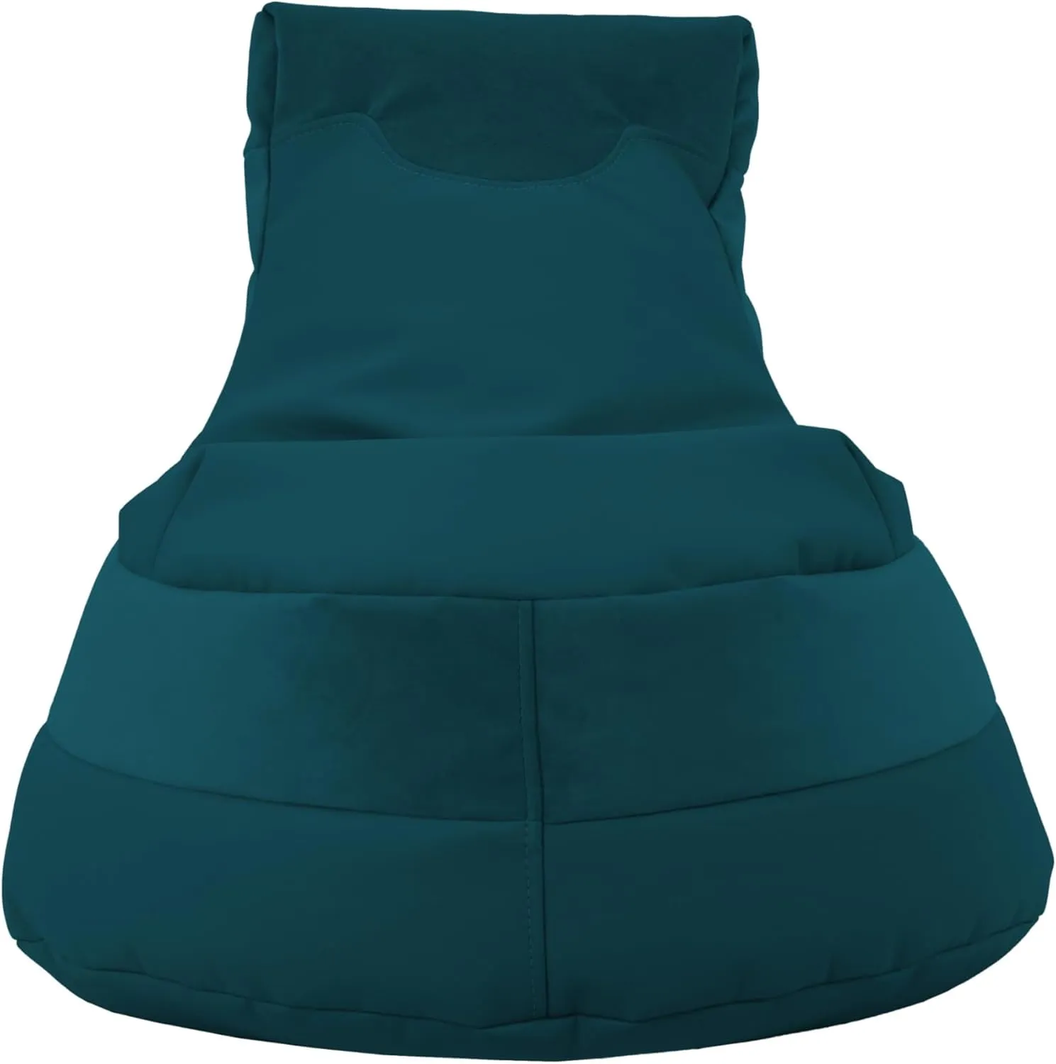 FDP Velvet and Vinyl Trendy Bean Bag, Children's Furniture for Bedroom, Playroom, Daycare, Preschool or Classroom, 2-Pack - Peacock