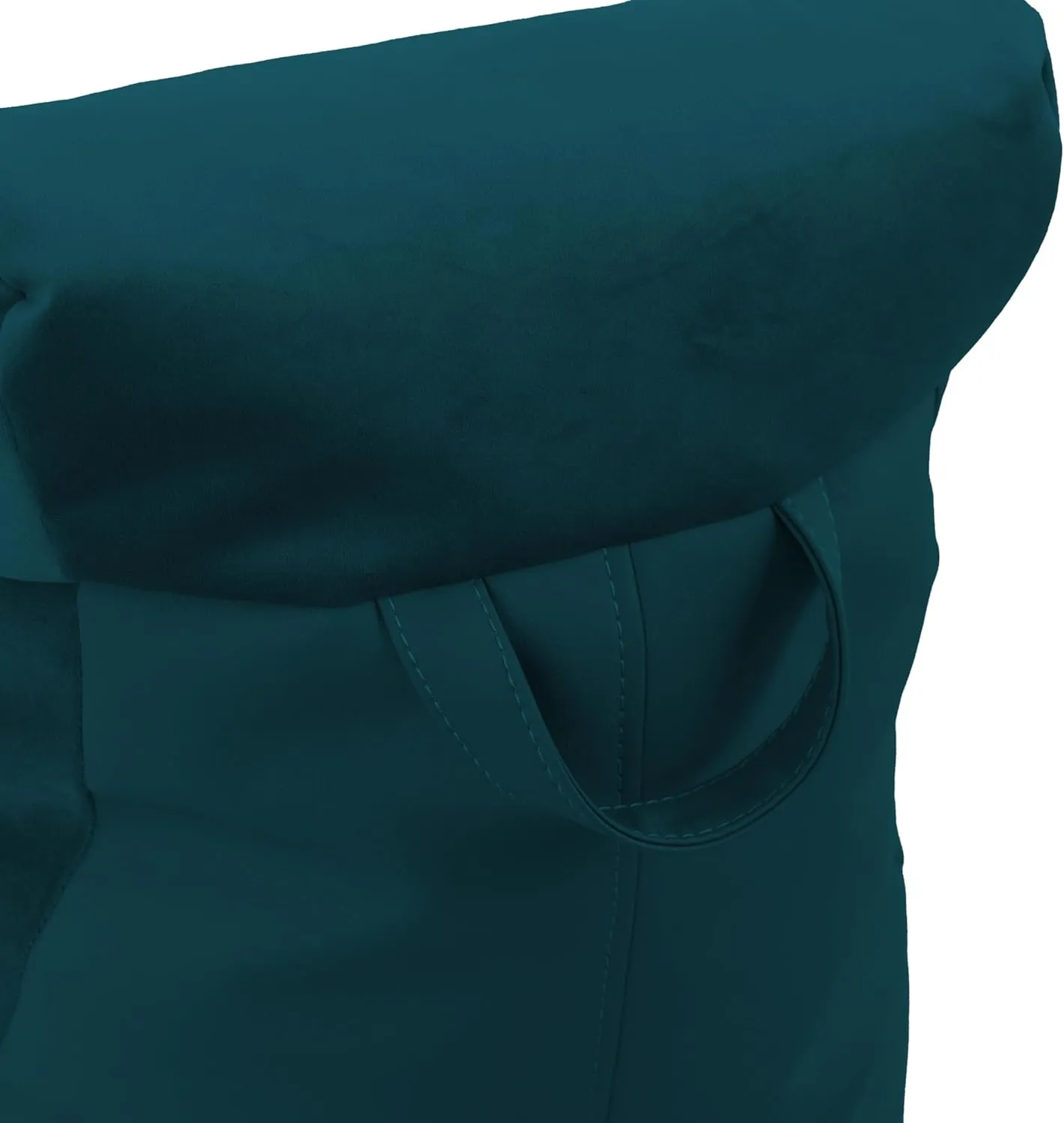 FDP Velvet and Vinyl Trendy Bean Bag, Children's Furniture for Bedroom, Playroom, Daycare, Preschool or Classroom, 2-Pack - Peacock