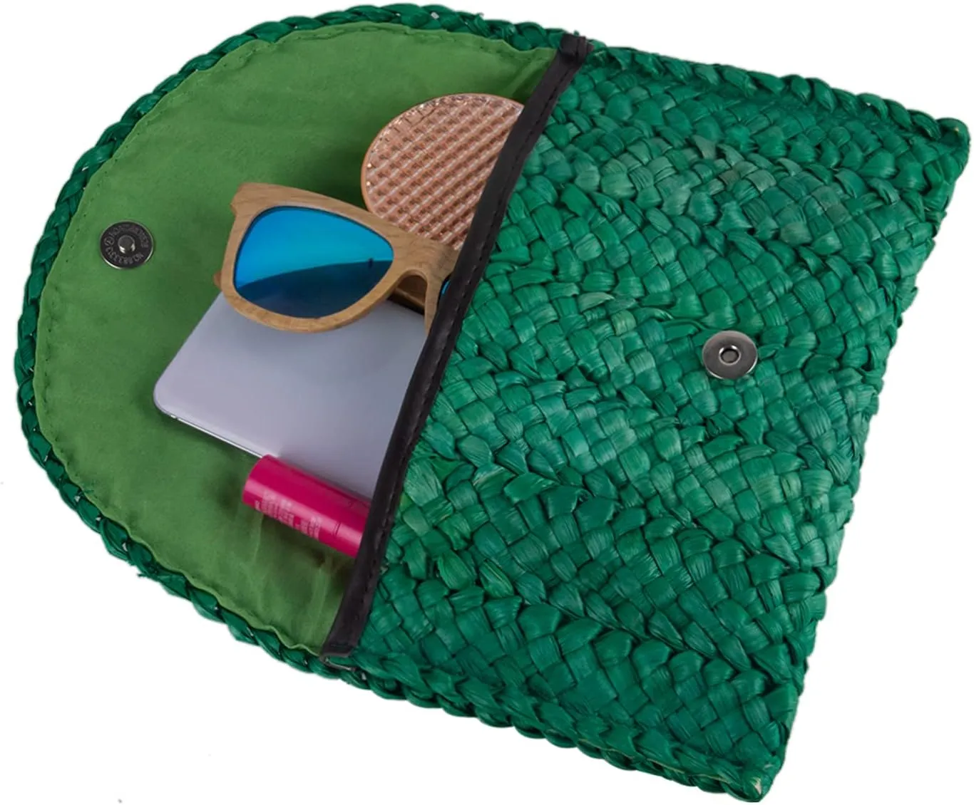 Fecialy Straw Clutch Purses Straw Purses for Women Envelope Woven Clutch Handbags Summer Beach Bags