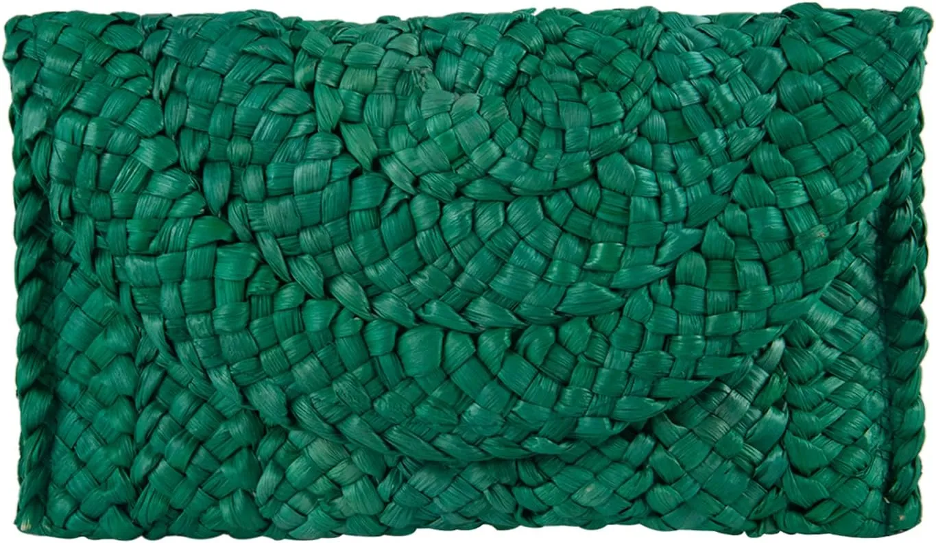 Fecialy Straw Clutch Purses Straw Purses for Women Envelope Woven Clutch Handbags Summer Beach Bags