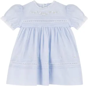Feltman Brothers Baby Girls Blue Bullions Dress with Lace Trim 12 Months