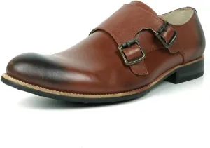 FI-9051 Genuine Leather Double Monk Straps