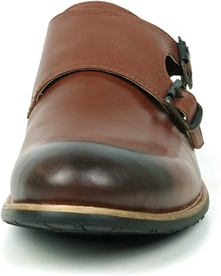 FI-9051 Genuine Leather Double Monk Straps