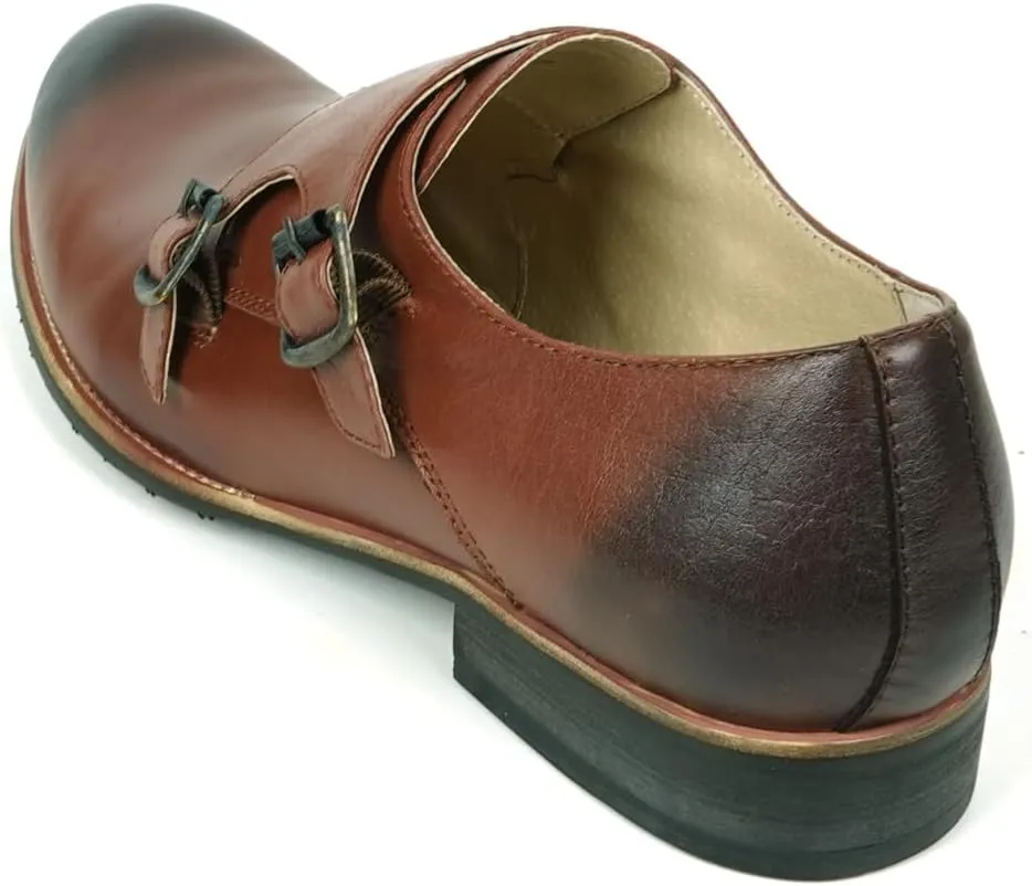 FI-9051 Genuine Leather Double Monk Straps