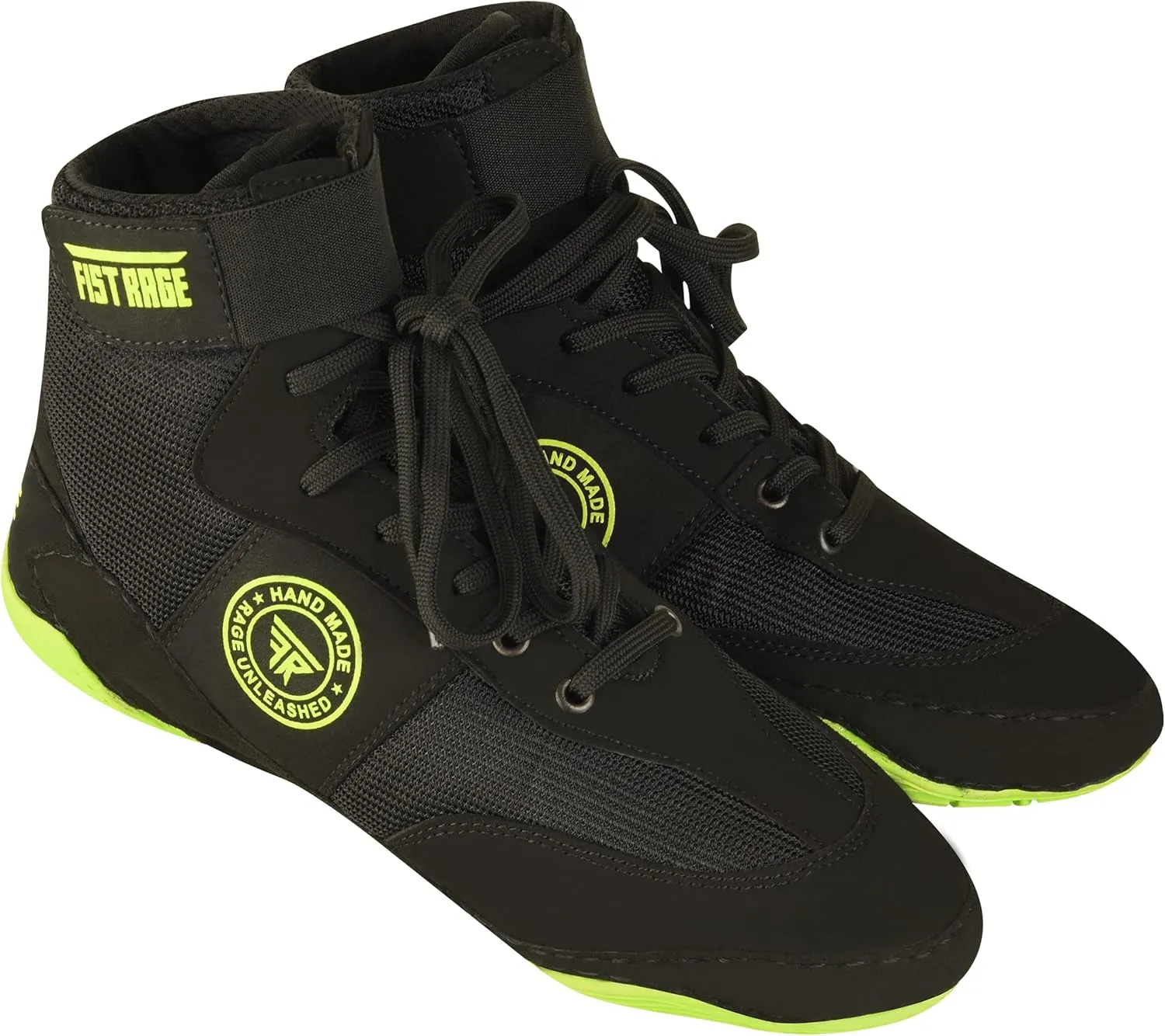 FISTRAGE Wrestling Shoes Fighting Sports Master Training Mesh and Rubber Sole Unisex Pro Men's and Youth Genuine Boot Light Weight | Combat Footwear for Adults