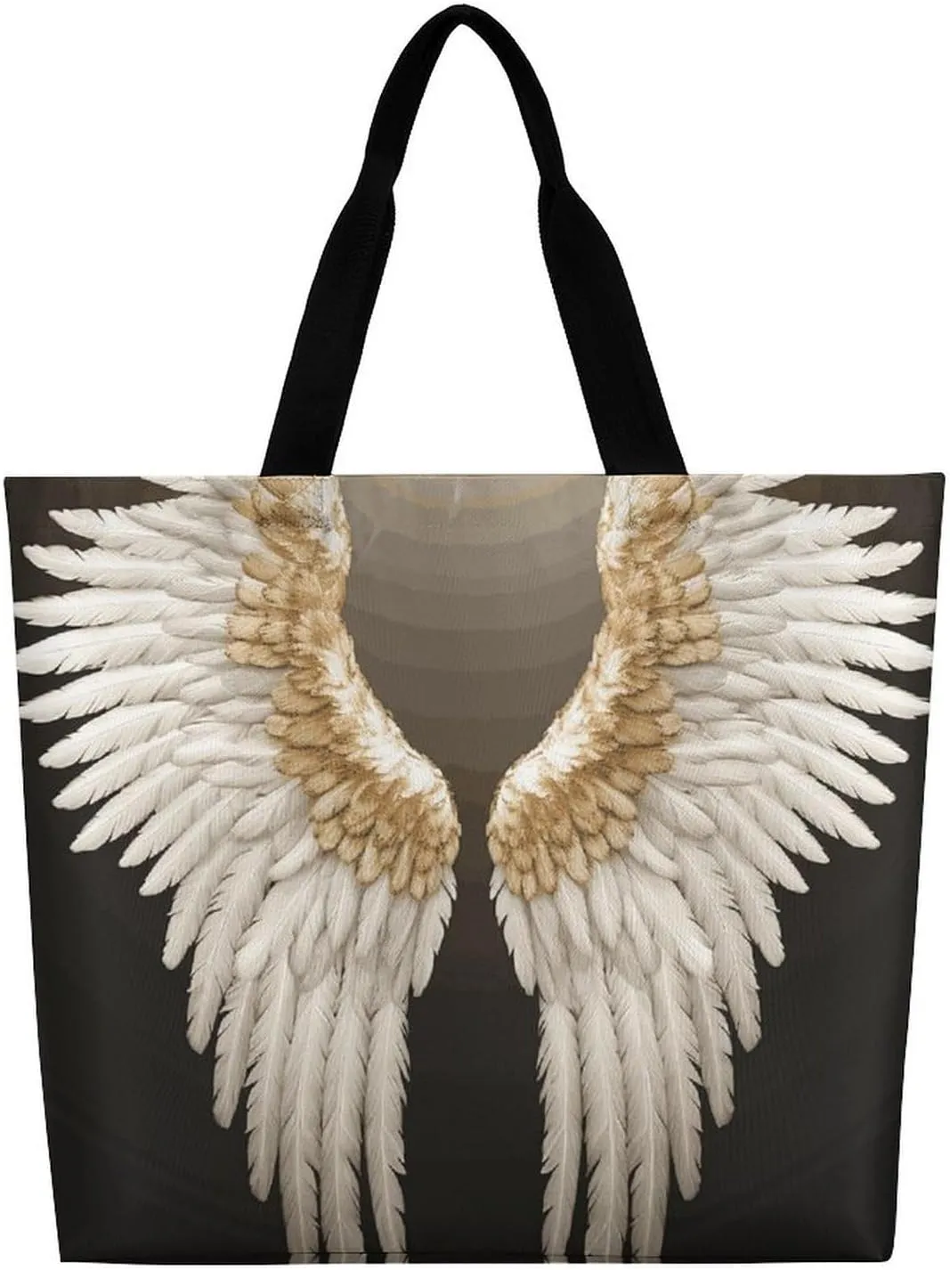 Flag And Eagle Tote Bag for Women Reusable Grocery Shoulder Bags Shopping Bag for Travel, Groceries