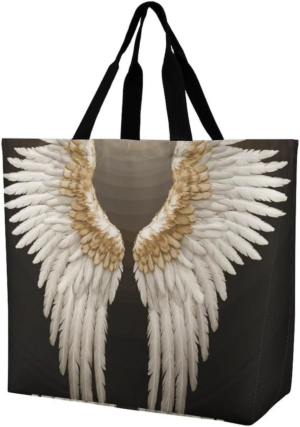 Flag And Eagle Tote Bag for Women Reusable Grocery Shoulder Bags Shopping Bag for Travel, Groceries