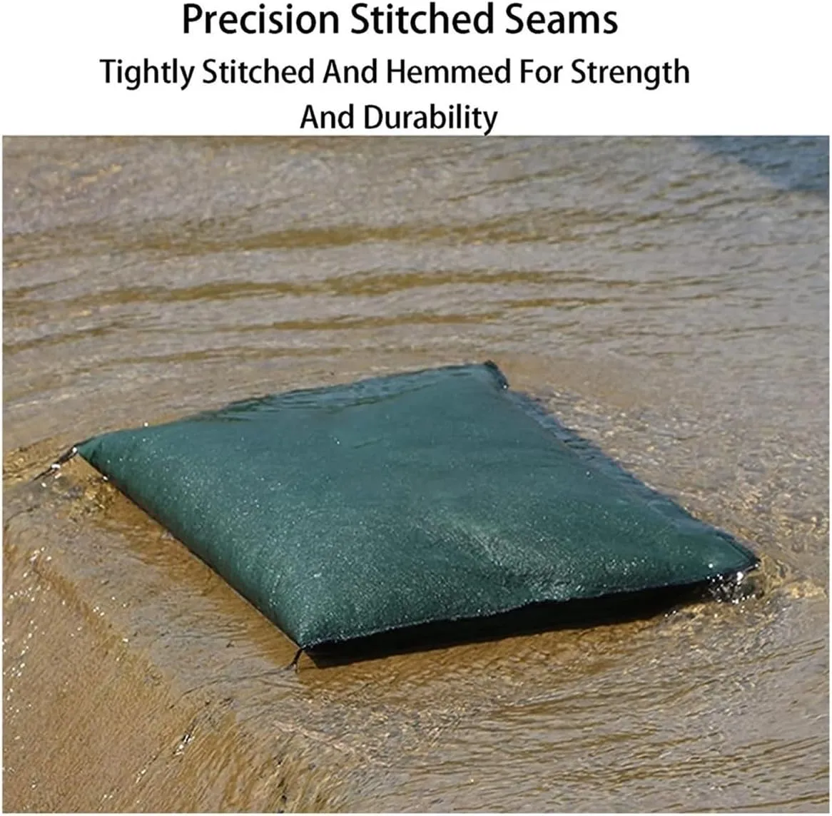 Flood Water Barrier Canvas Sandbag Rain Hurricane Barrier Flood Sandless Sand Bags Reusable Self-Absorbent Flood Control Sand Bag