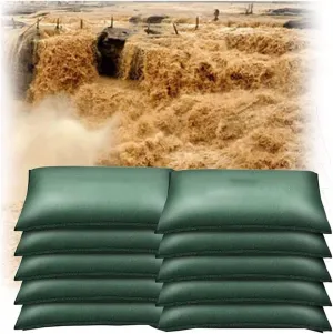 Flood Water Barrier Canvas Sandbag Rain Hurricane Barrier Flood Sandless Sand Bags Reusable Self-Absorbent Flood Control Sand Bag