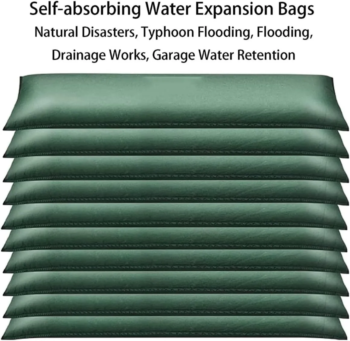 Flood Water Barrier Canvas Sandbag Rain Hurricane Barrier Flood Sandless Sand Bags Reusable Self-Absorbent Flood Control Sand Bag