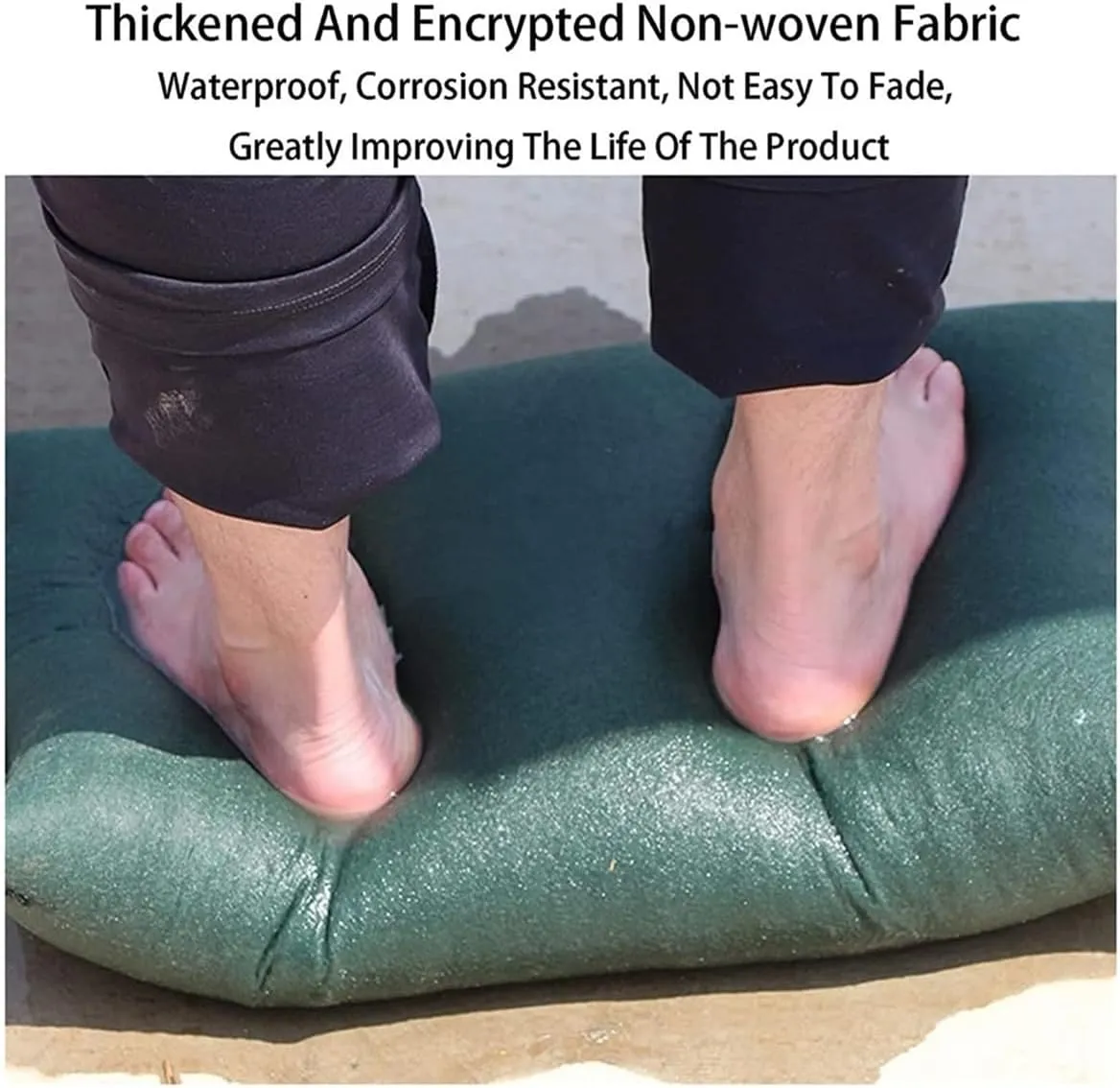 Flood Water Barrier Canvas Sandbag Rain Hurricane Barrier Flood Sandless Sand Bags Reusable Self-Absorbent Flood Control Sand Bag