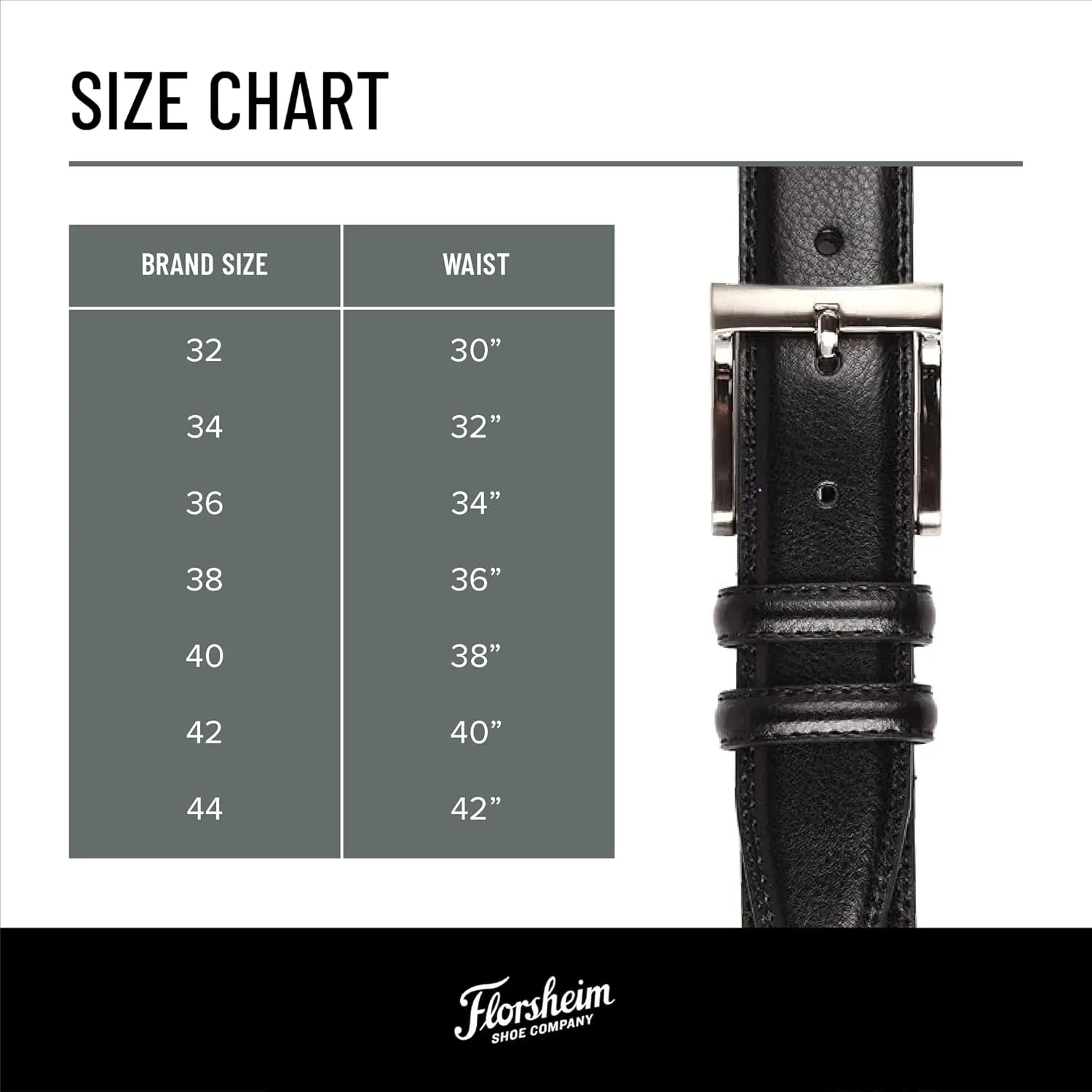 Florsheim Men's Pebble Grain 32mm Leather Belt