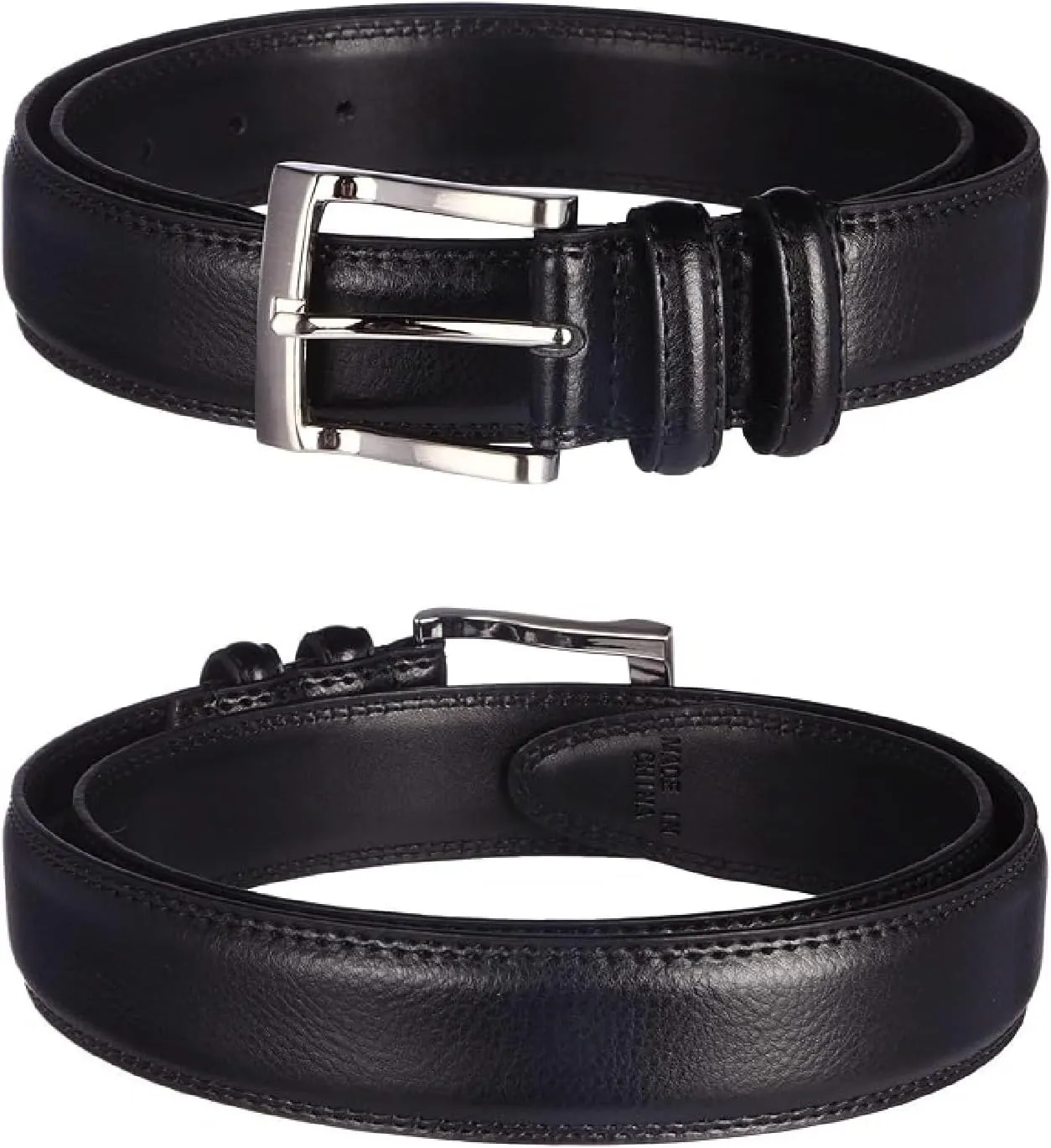 Florsheim Men's Pebble Grain 32mm Leather Belt