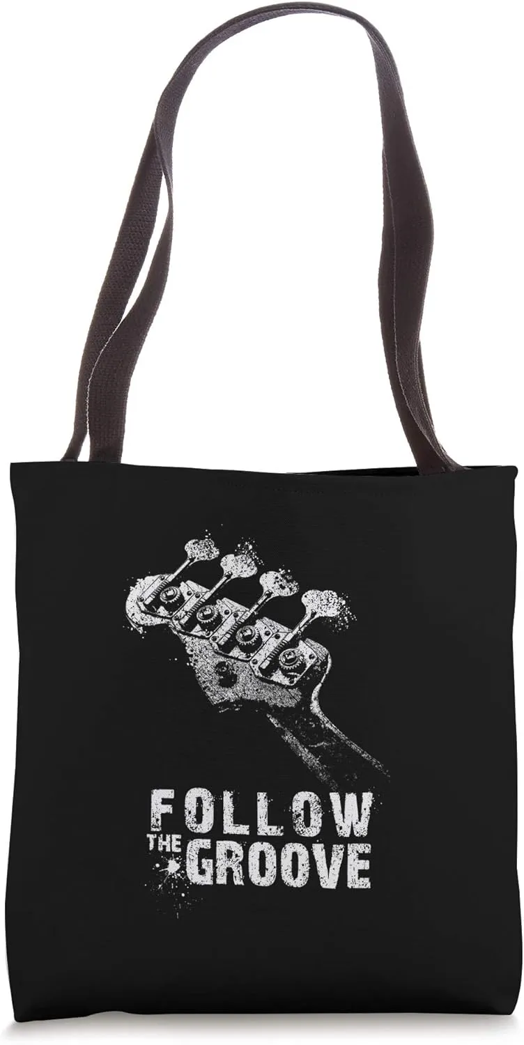 Follow the Groove-Bass-Metal-Rock-Jazz Tote Bag