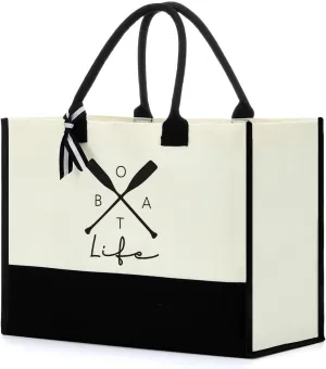 FORBIDDEN PAPER Retirement Gifts for Women Retirement Decorations Travel Gift Lake House Gifts Boat BeachTote Bag