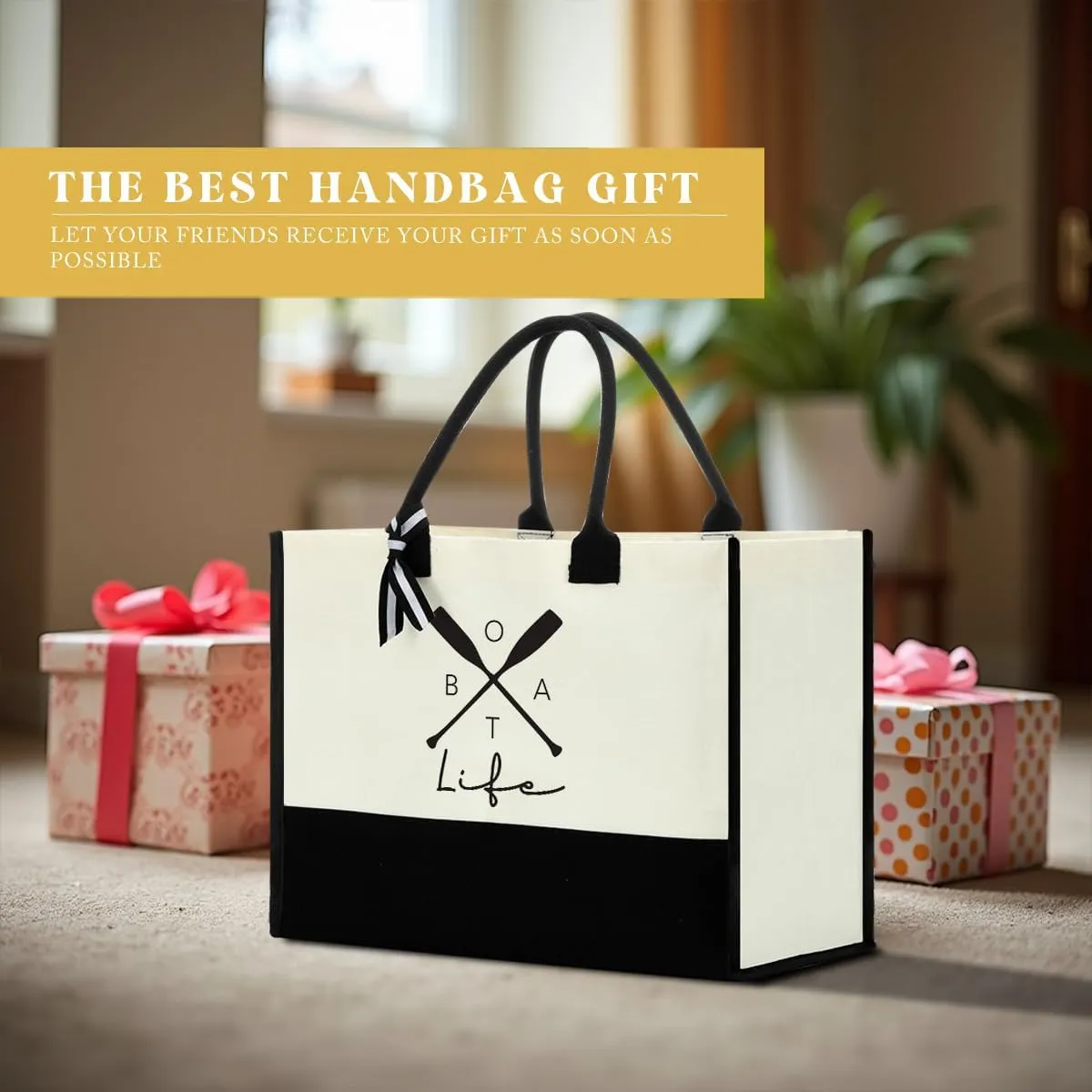 FORBIDDEN PAPER Retirement Gifts for Women Retirement Decorations Travel Gift Lake House Gifts Boat BeachTote Bag