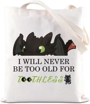 FOTAP Dragon Anime Tote Bag Black Dragon Gift Dragon Lover Shoulder Bag Anime Characters Lover Gift