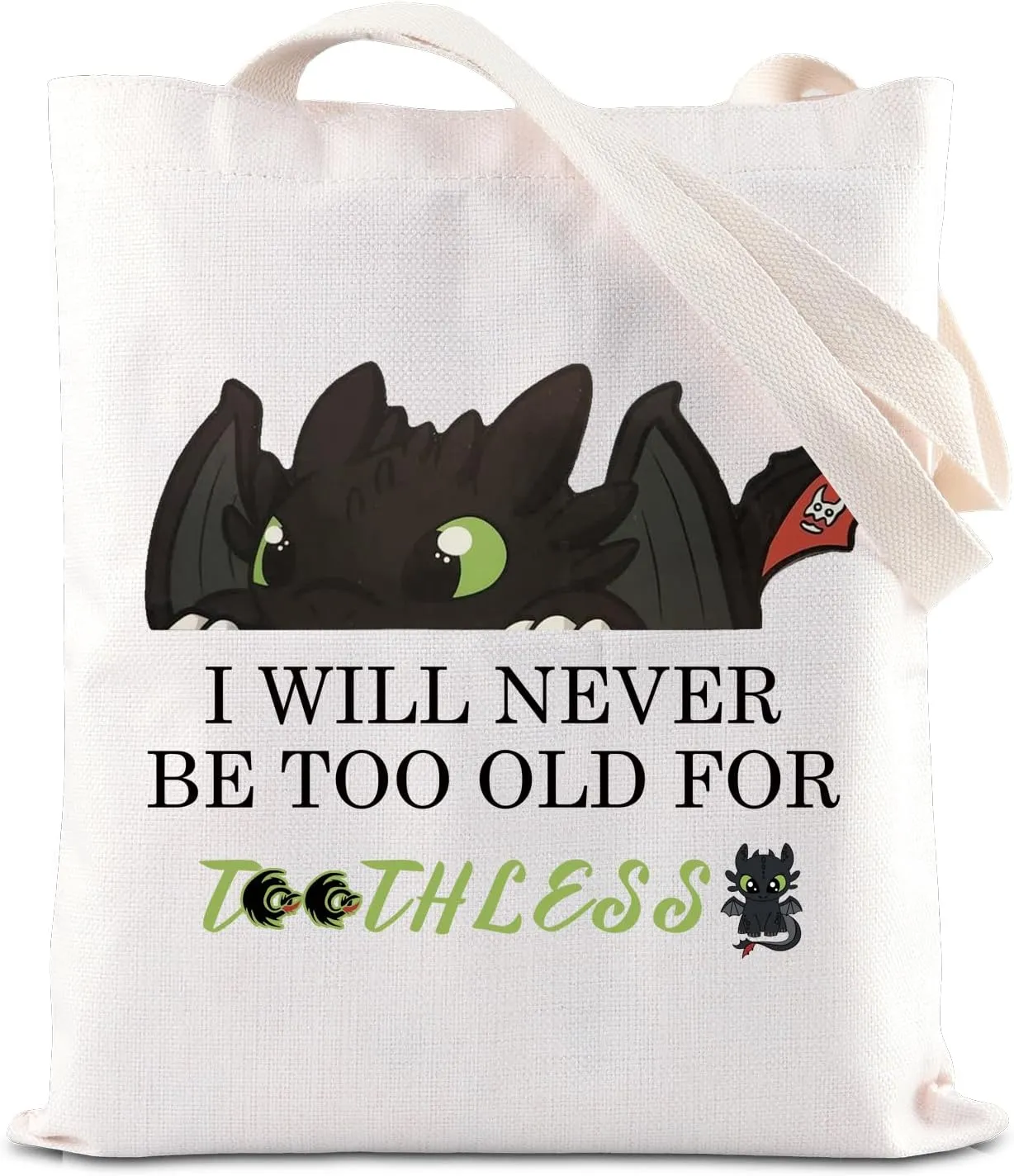FOTAP Dragon Anime Tote Bag Black Dragon Gift Dragon Lover Shoulder Bag Anime Characters Lover Gift