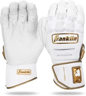 Franklin Sports MLB Batting Gloves - CFX Pro PRT Heavy Duty Protective Baseball   Softball Batting Gloves - Adult Padded Reinforced Leather Batting Gloves