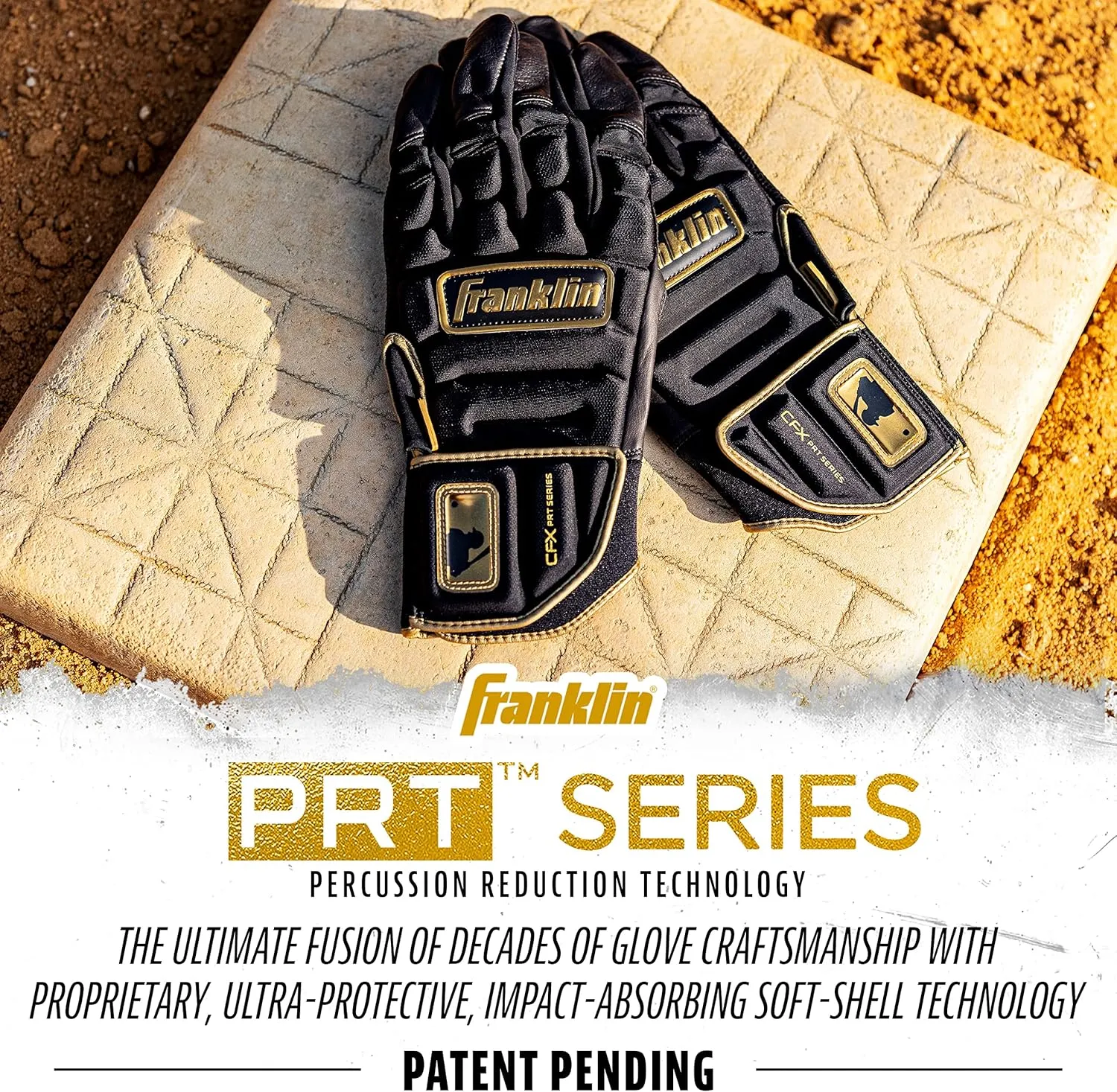 Franklin Sports MLB Batting Gloves - CFX Pro PRT Heavy Duty Protective Baseball   Softball Batting Gloves - Adult Padded Reinforced Leather Batting Gloves