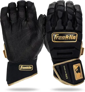 Franklin Sports MLB Batting Gloves - CFX Pro PRT Heavy Duty Protective Baseball   Softball Batting Gloves - Adult Padded Reinforced Leather Batting Gloves
