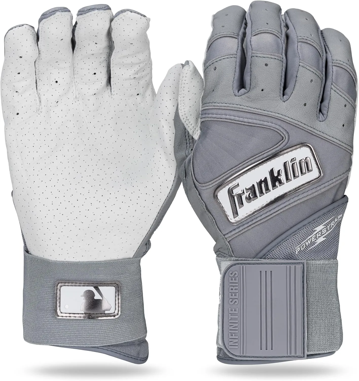 Franklin Sports MLB Power Strap Infinite Batting Gloves - Baseball   Softball Long Cuff Batting Gloves - Adult   Youth