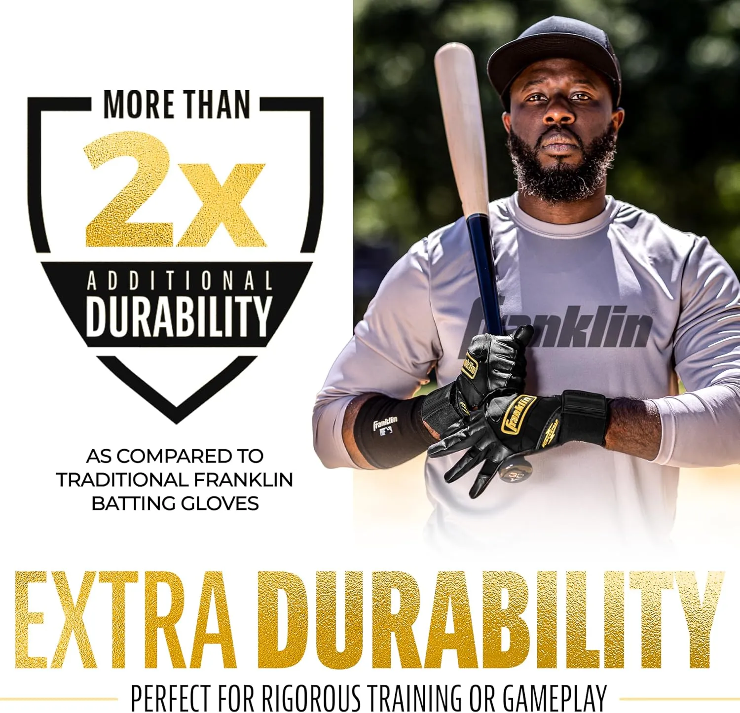 Franklin Sports MLB Power Strap Infinite Batting Gloves - Baseball   Softball Long Cuff Batting Gloves - Adult   Youth