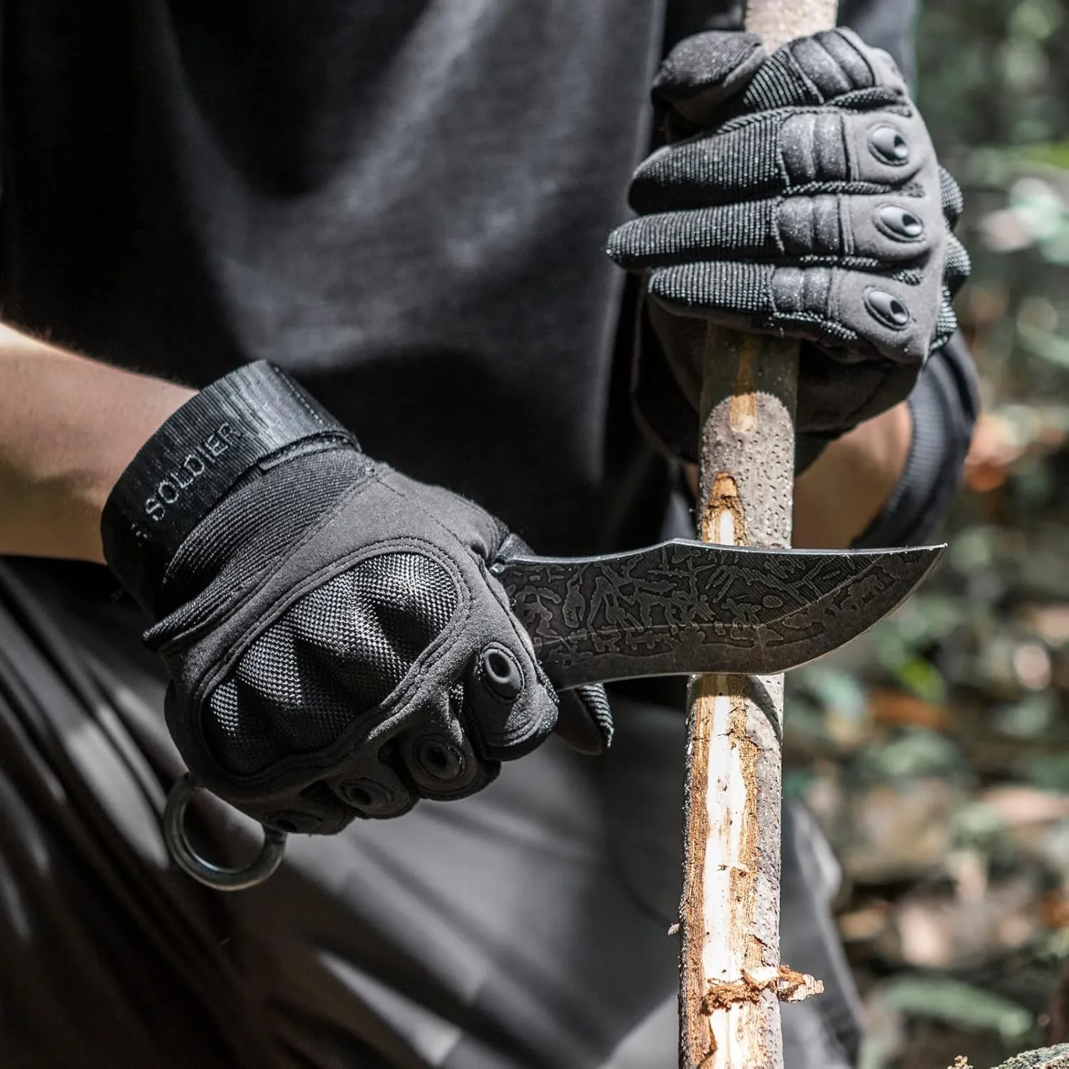 FREE SOLDIER Tactical Gloves for Men - Military Combat Gloves for Motorcycle Riding, Cycling, Hiking, Airsoft, Shooting | Reinforced Grip & Durable