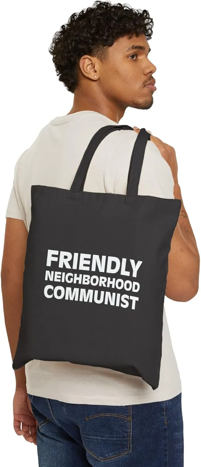 Friendly Neighborhood Communist Tote Bag Political Activist Gift Reusable Communism Shoulder Grocery Your Political Activist